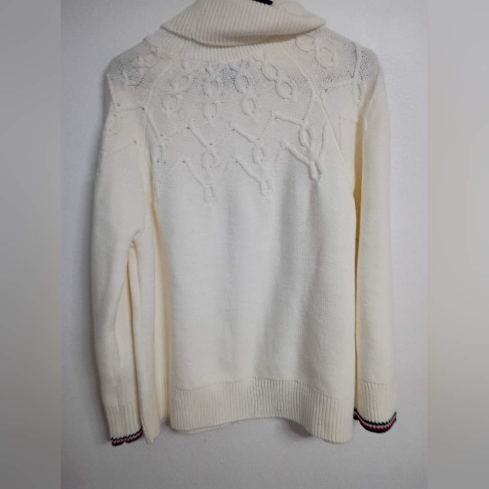 Tommy Hilfiger Cream Cable Knit Sweater
